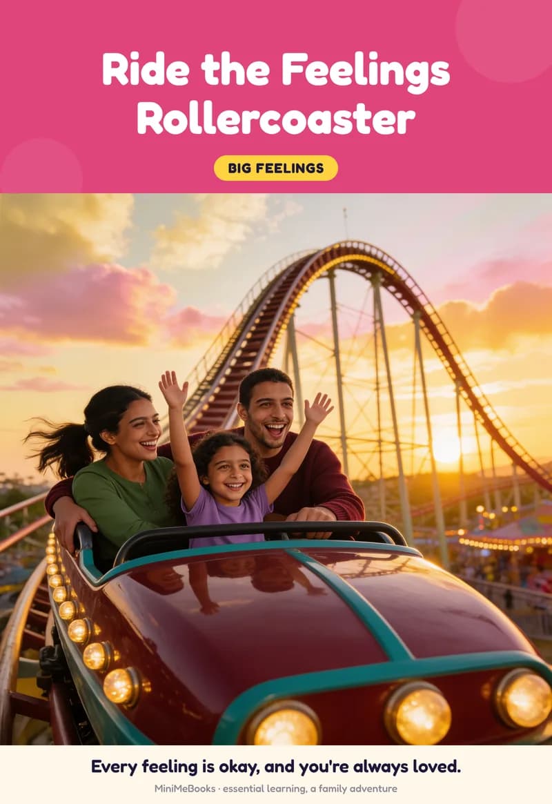 The cover of My Feelings Book (Ride the Feelings Rollercoaster), with Layla as the hero